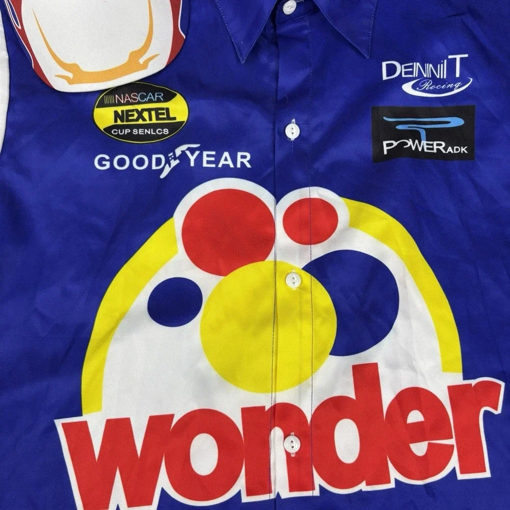 Wonder Bread Racing Shirt Hat Set NASCAR Ray Evernham Goodyear Mens 3XL Blue Y2K
